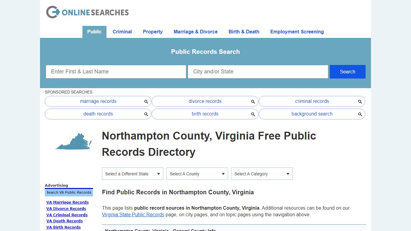 Northampton County, Virginia Public Records Directory