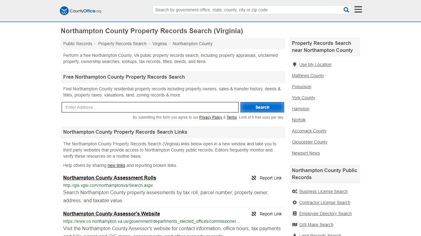Northampton County Property Records Search (Virginia) - County Office